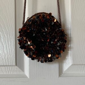 Vintage Glamorous Sequin Round Bag